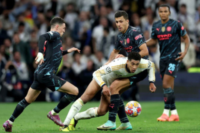 Real Madrid dan Manchester City Bermain Imbang 3-3 di Leg Pertama Perempat Final Liga Champions