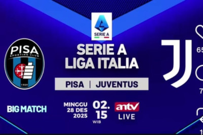 Live di ANTV: Duel Serie A Pisa vs Juventus, Menanti Aksi Ciamik Kenan Yildiz