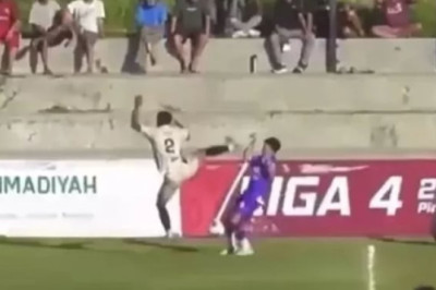 Memalukan, Tendangan Brutal di Liga 4 Indonesia Mendunia