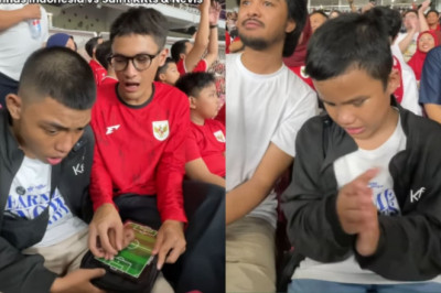 Momen Haru di GBK, Suporter Disabilitas Netra Nikmati Laga Timnas Indonesia vs Saint Kitts-Nevis
